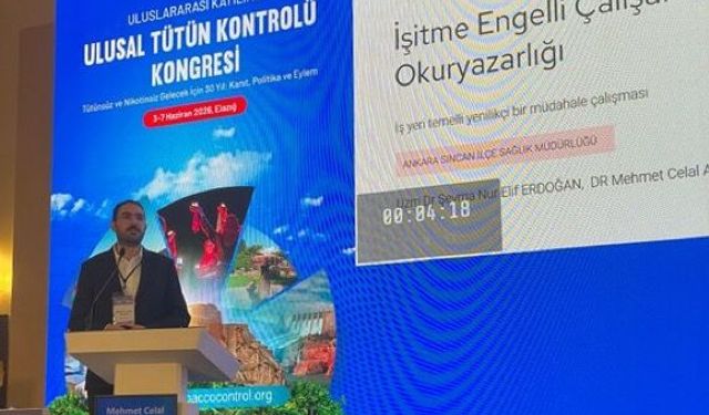 Sincan İlçe Sağlık Müdürlüğü’ne Ulusal Tütün Kontrolü Kongresi’nde Ödül