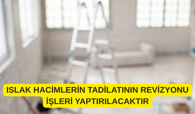 ISLAK HACİMLERİN TADİLATININ REVİZYONU İŞLERİ YAPTIRILACAKTIR