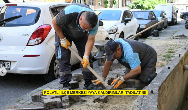 POLATLI İLÇE MERKEZİ YAYA KALDIRIMLARI TADİLAT İŞİ