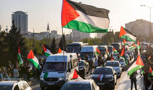 Uluslararası Filistin Kara Konvoyu Ankara'ya geliyor! Yüzlerce vatandaş karşılayacak