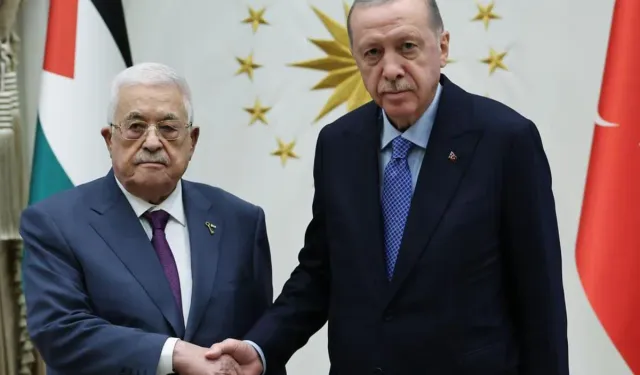 Erdoğan Filistin Devlet Başkanı Abbas'ı Külliye'de resmi törenle karşıladı