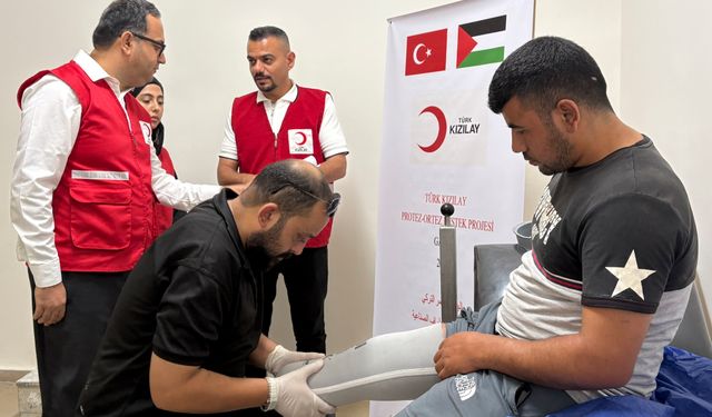 Türk Kızılay’dan Gazze’de uzuv kaybı yaşayanlara protez desteği