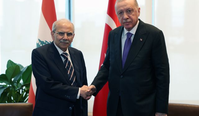 Erdoğan, New York’ta Lübnan Başbakanı Nevvaf Selam’ı kabul etti