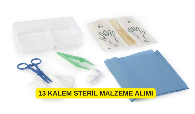 13 KALEM STERİL MALZEME ALIMI