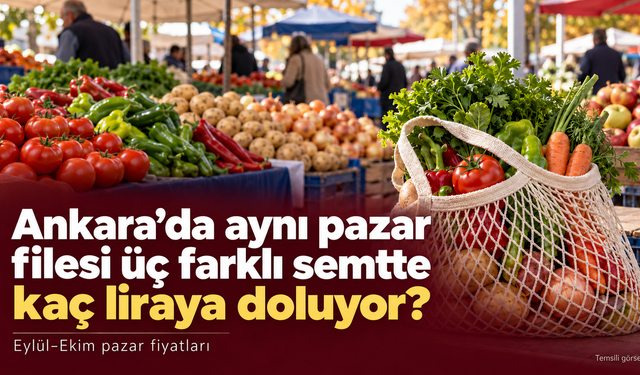 Ankara’da aynı pazar filesi üç farklı semtte kaç liraya doluyor?