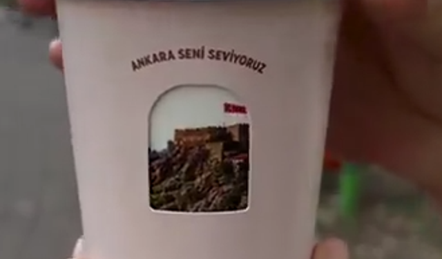 Ankara’da bu bardağı gören bir daha bakıyor! Çevirdikçe başkent ortaya çıkıyor