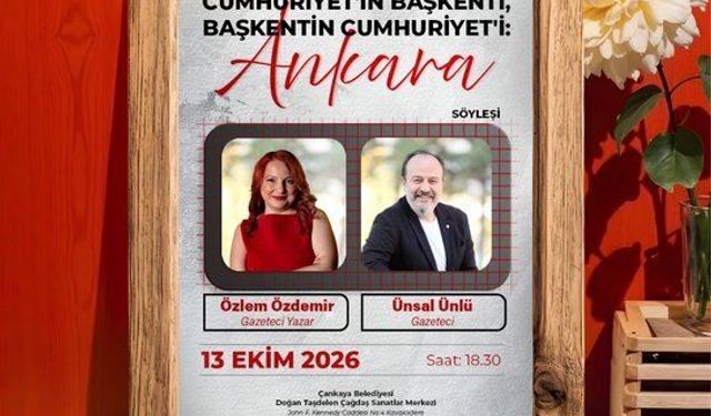 Ankara’nın başkent oluşu bu söyleşide konuşulacak