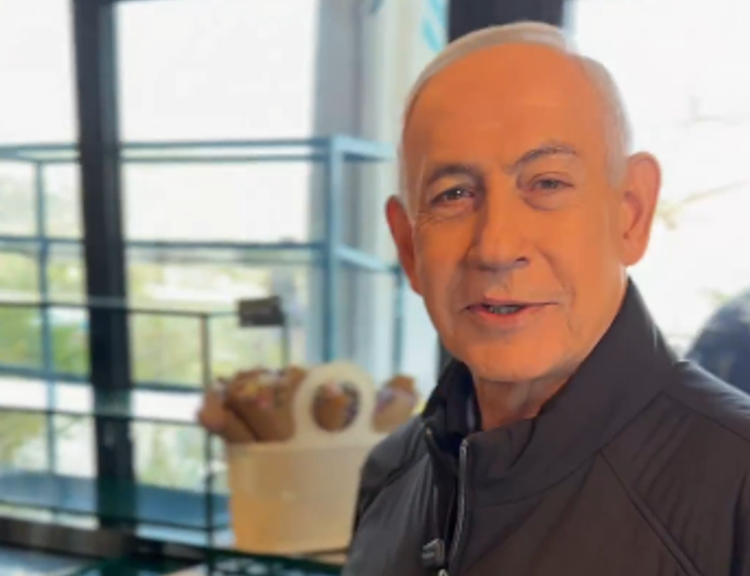 Netanyahu ortaya çıktı! Kafeden gelen görüntüler gündem oldu