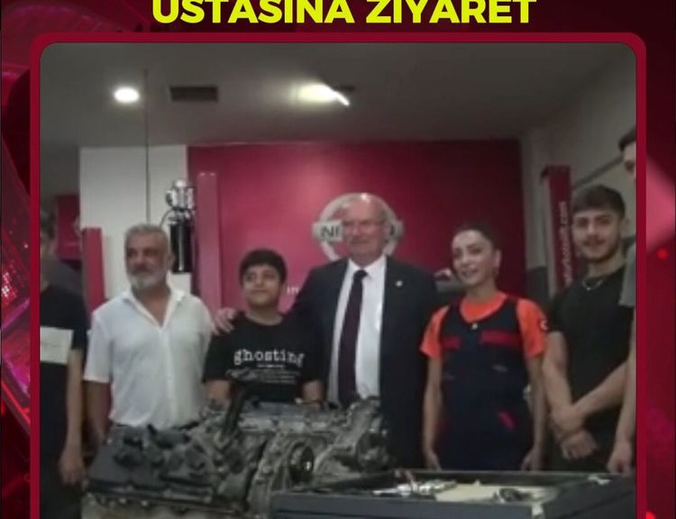 ATO Başkanı Baran, kadın oto ustası Fatma Kuşçu ile motor tamirine katıldı
