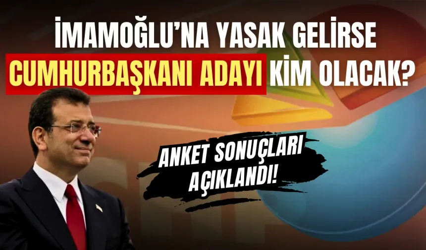 Anket sonuçları açıklandı: İmamoğlu'na yasak gelirse cumhurbaşkanı adayı kim olacak?