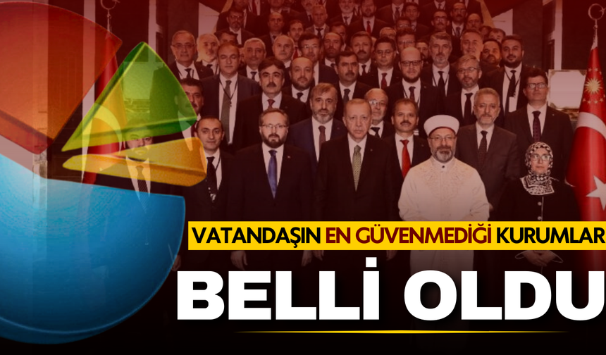 Vatandaşların en güvenmediği kurumlar belli oldu!