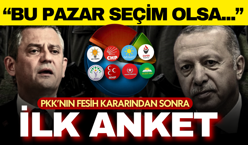 PKK’nın silah bırakmasının ardından ilk seçim anketi sonuçları geldi