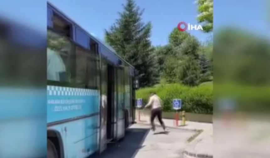 Ankara’da otobüs şoförü ile vale arasında demir çubuklu kavga!