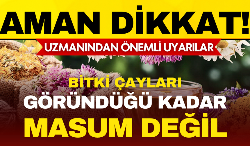 Bitki çayları göründüğü kadar masum değil! Uzmanından önemli uyarılar