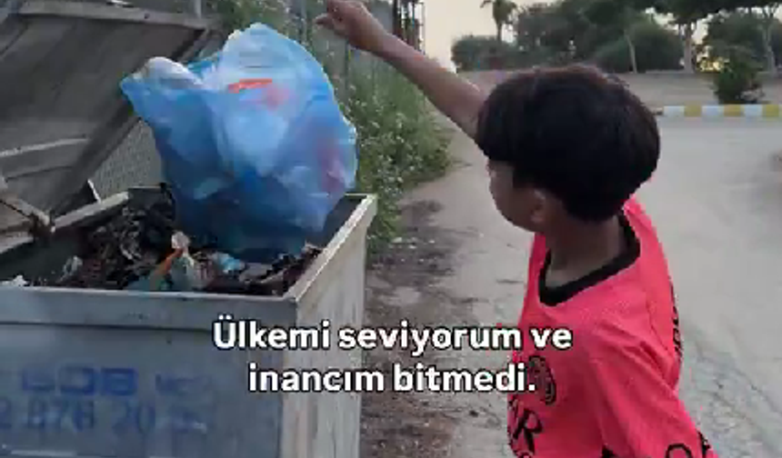 11 yaşındaki çocuktan takdire şayan hareket: "Takipçi sayım kadar çöp topluyorum"