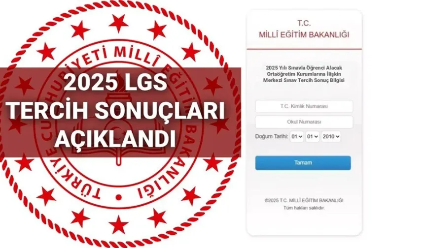 LGS yerleştirme sonuçları açıklandı! 2025 SORGULAMA EKRANI