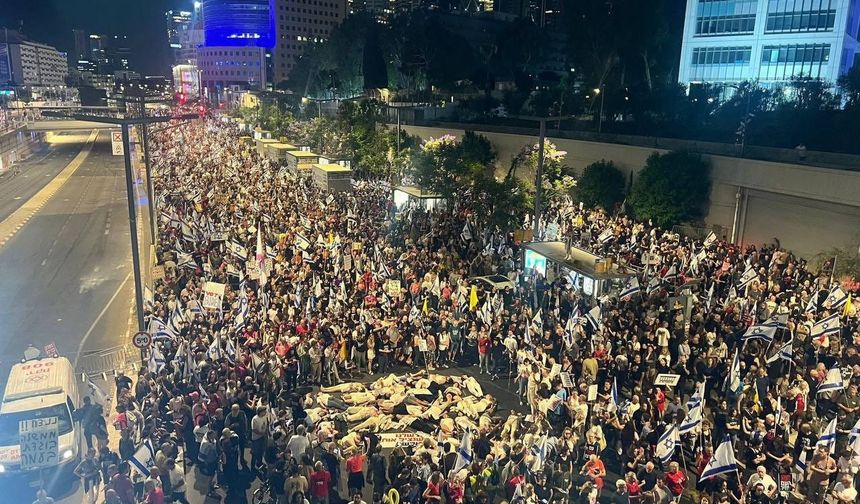 İsrail'de büyük protesto dalgası: Gazze'ye müdahale planına tepki yağıyor