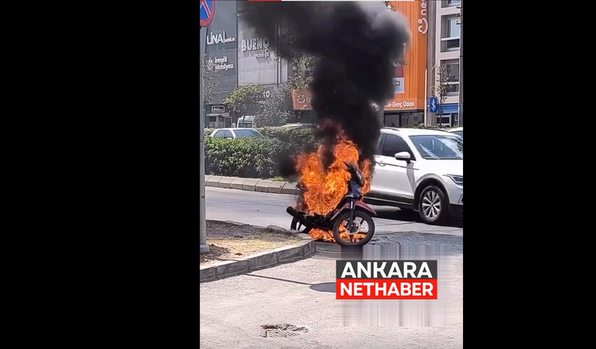 Karabağlar’da trafik cezası yiyen sürücü motosikletini yaktı