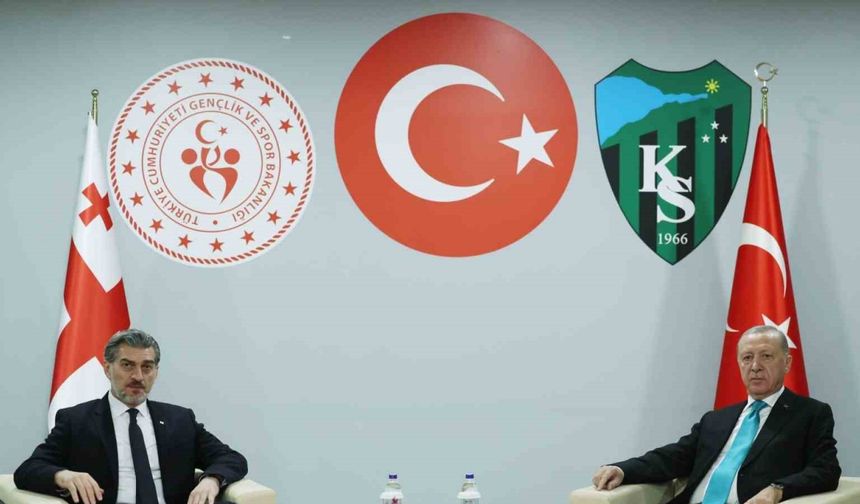 Cumhurbaşkanı Erdoğan Gürcistan Cumhurbaşkanı ile bir araya geldi