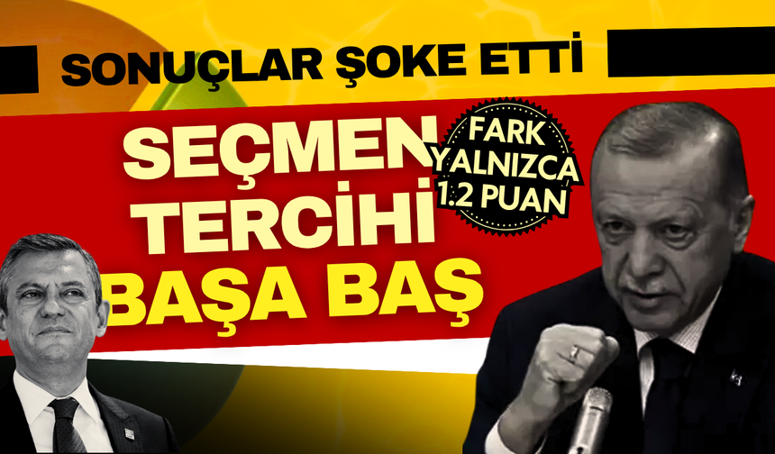 Anket sonuçları dikkat çekti: Seçmenler iki parti arasında sadece 1,2 puan fark bıraktı