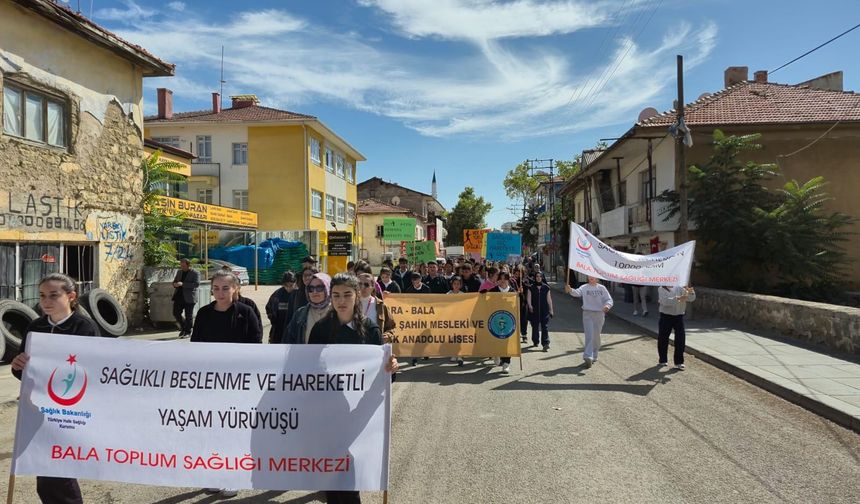 Bala’da Kaymakam Ali Yıldırım ve Vatandaşlar Sağlık İçin Yürüdü!