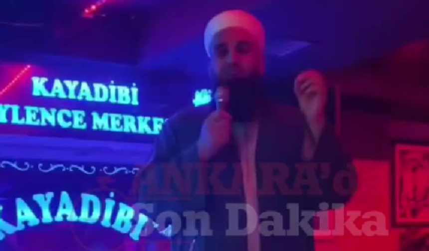 Ankara'da pavyonda ilginç görüntü: Tebliğci hoca vatandaşları böyle uyardı