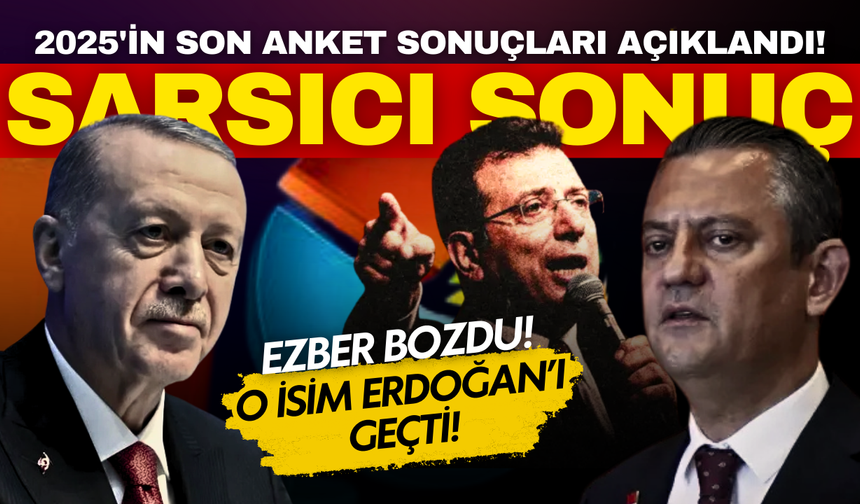 2025’in son anketinde İmamoğlu Cumhurbaşanı Erdoğan’ı geçti!