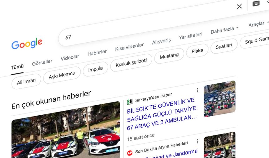 Google'a 67 yazınca ekran neden sallanıyor? İşte merak uyandıran sürprizin nedeni