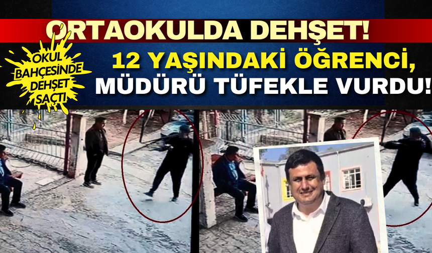Okul bahçesinde dehşet: 12 yaşındaki öğrenci müdürü tüfekle vurdu!