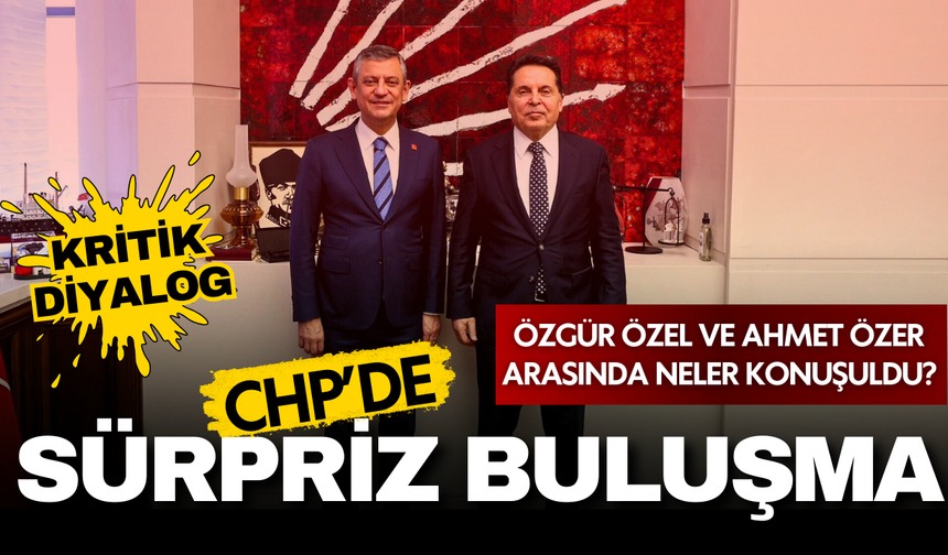 Özgür Özel’le görüşen Ahmet Özer’den dikkat çeken “barış süreci” mesajı