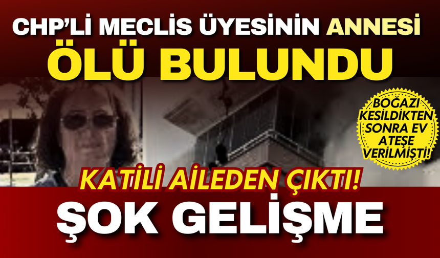 CHP'li meclis üyesinin annesi evinde ölü bulunmuştu... Boğazını kesen yeğeniymiş!