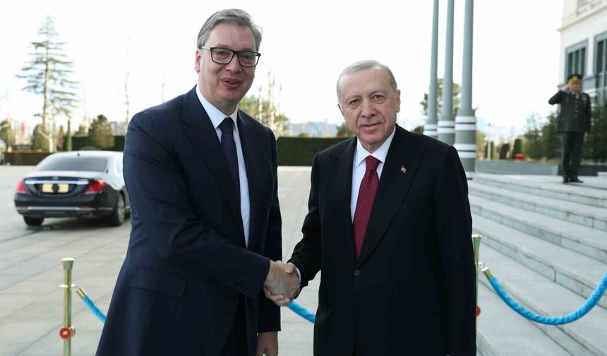 Erdoğan, Sırbistan Cumhurbaşkanı Vucic’i Ankara’da Ağırladı