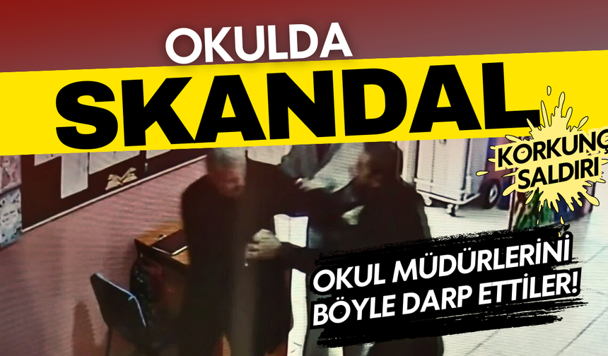 Ahlat'ta skandal görüntüler... Okul müdürlerini böyle darp ettiler!