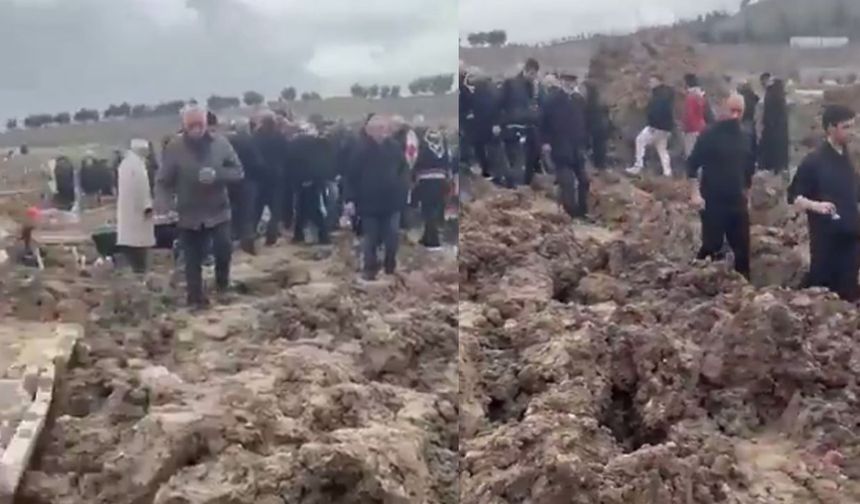 Ankara Karşıyaka Mezarlığı'nda çamur çilesi!