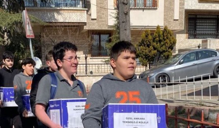 Ankara’da Öğrencilerden Örnek Davranış: Kumanyalar İhtiyaç Sahiplerine Ulaştı
