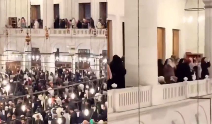 Fatih Camii’nde kadınlar erkeklere başörtüsü attı, akıllara Selahaddin Eyyubi geldi!