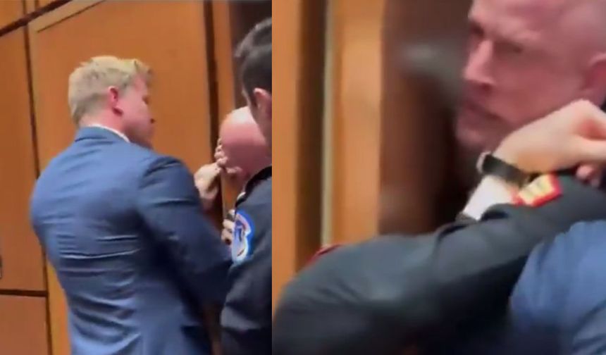 “İsrail için savaşmak istemiyoruz” diyen ABD askerinin kolunu kırıp gözaltına aldılar!