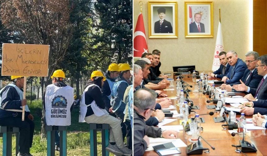 Madencilerin Ankara’daki eylemi sona erdi: 'Bakanlık garantör oldu'