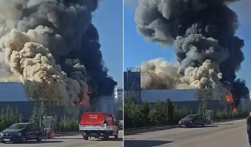 Ankara’da boya fabrikasında korkutan yangın: Patlamalar yaşandı
