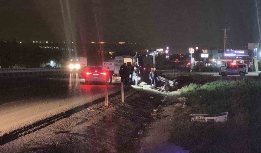 Gölbaşı’nda feci kaza: Otomobil takla attı, 1 ölü 2 yaralı