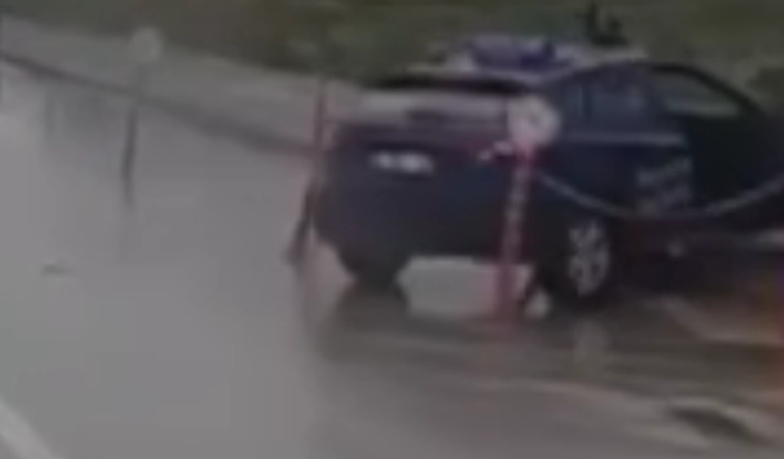 Ankara'da panik anları: Sürücü adayı kaza yaptı, 1 kişi yaralandı!