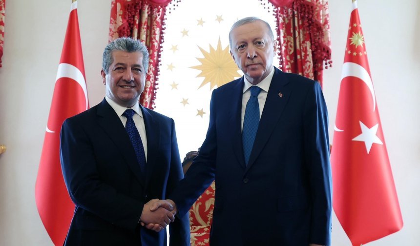 Ankara’da kritik zirve! Cumhurbaşkanı Erdoğan Barzani’yi kabul etti