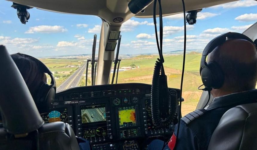 Bayram tatili sonrası sıkı denetim: Ankara semalarında helikopterler görevdeydi