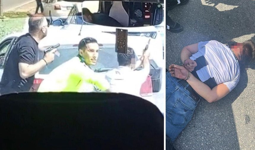 Gaziantep’te film gibi kovalamaca: Taksiciyi rehin alıp polise ateş açtılar