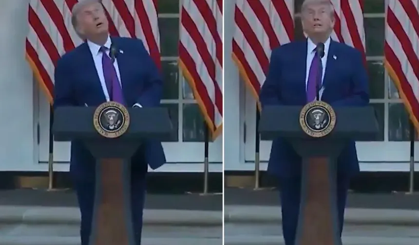 Trump konuşma sırasında kuşu dron sanınca büyük panik yaşadı