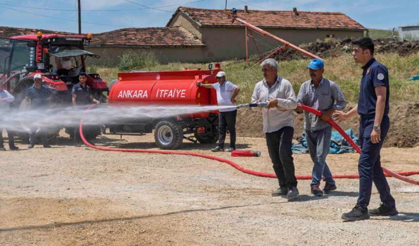 Ankara Büyükşehir'den yangınlara karşı dev önlem! Köylerde 546 tanker dağıtıldı