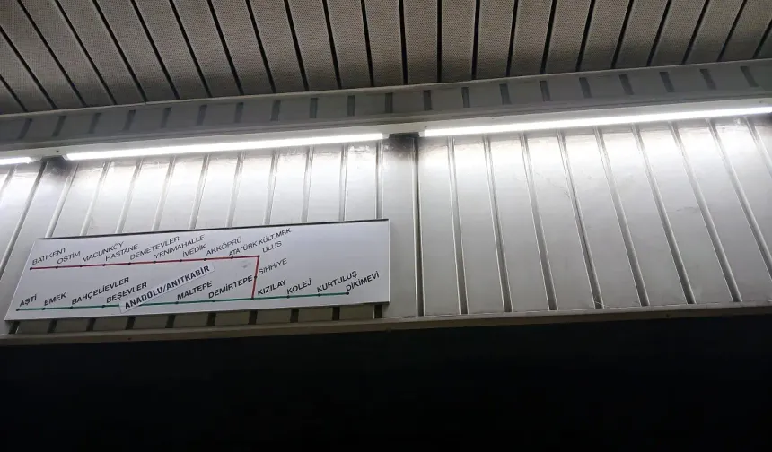 Ankaray Dikimevi İstasyonu yeni aydınlatmasıyla beğeni topladı