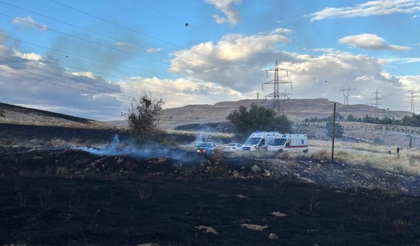 Ankara'da korkutan yangın: Sincan'da otluk alan alevlere teslim oldu
