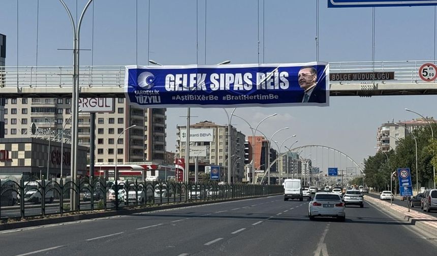 Meclis'teki yasanın ardından Diyarbakır'da dikkat çeken pankart
