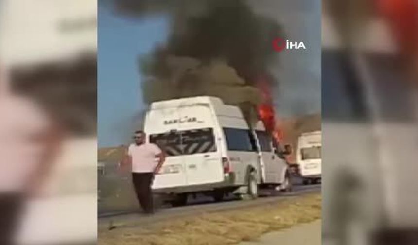 Ankara’da peş peşe araç yangınları: Servis minibüsü ve otomobil alev alev yandı!